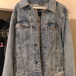 NWT Hollister distressed denim jacket Chanel Gucci